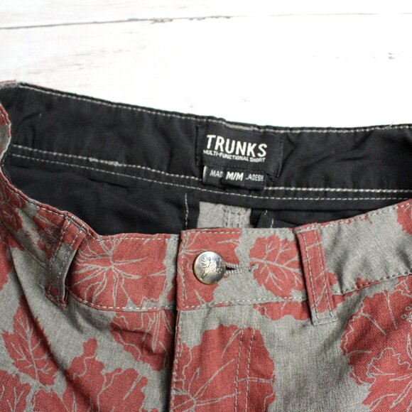 Trunks Multi Functional Boy's Shorts Size M Gray Floral Casual Swim - Picture 4 of 6